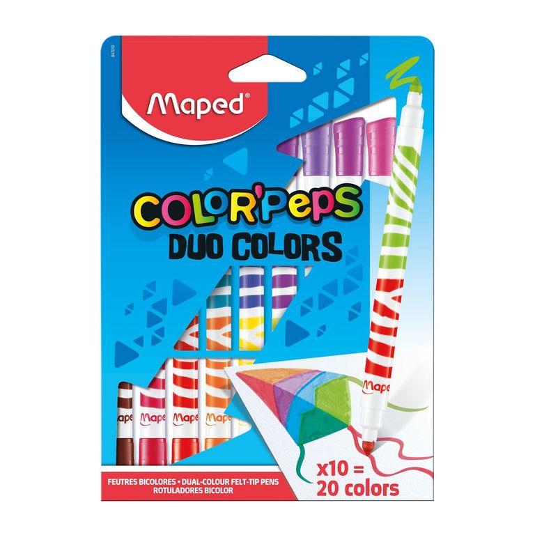 Plumones Maped Dúo Color Caja 10 Und