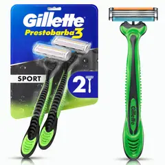 GILLETTE - Máquina De Afeitar Prestobarba 3 Sport Pack 2 Und