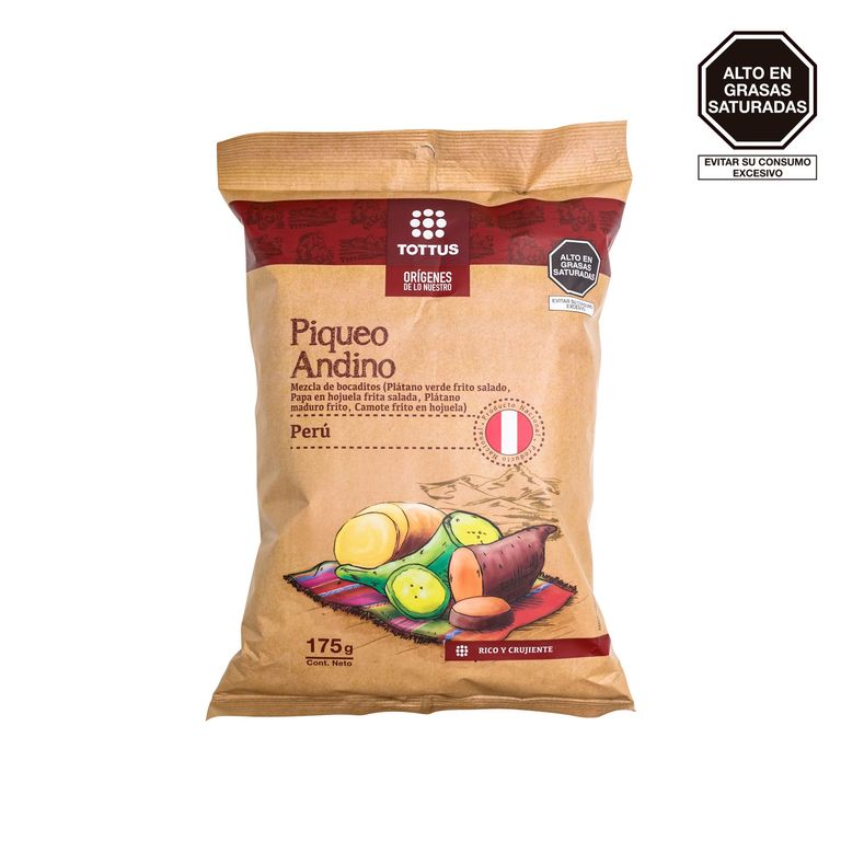 Papas en Hojuela Tottus 175 g + Piqueo Andino Tottus 175 g