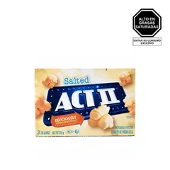 ACT II - Popcorn de Microondas Act II Salado Pack 3 Und