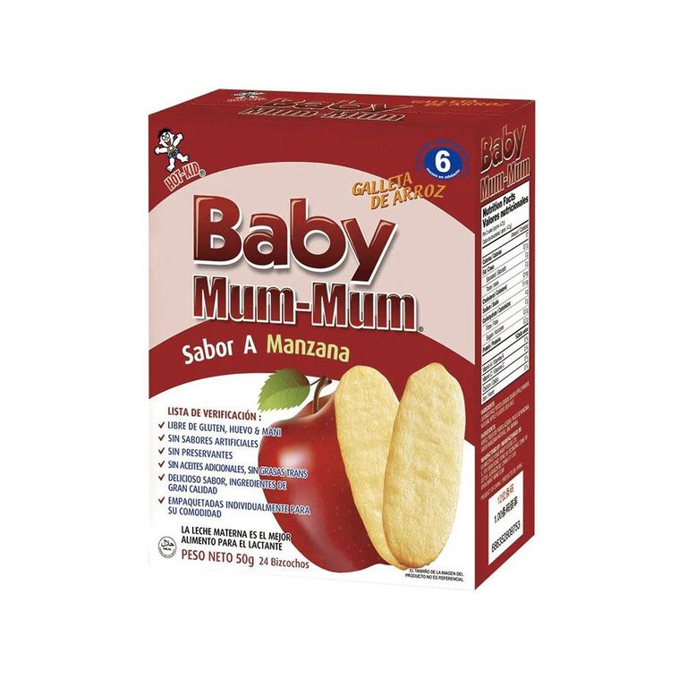 Galletas de Arroz Baby Mum-Mum Manzana Caja 50 g