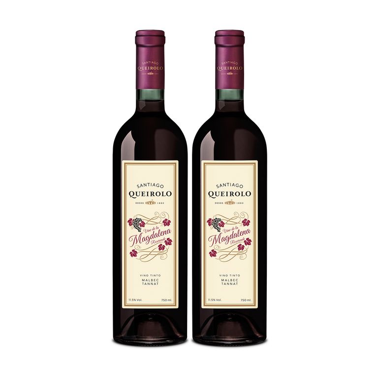Vino Santiago Queirolo Magdalena Pack 2 Botella 750 mL