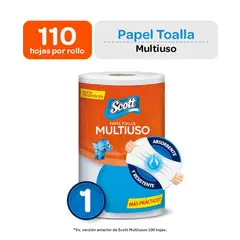 SCOTT - Papel Toalla Multiusos Empaque 1 Rollo 110 Hojas