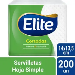 ELITE - Servilletas Cortadas Hoja Simple Empaque 200 Und