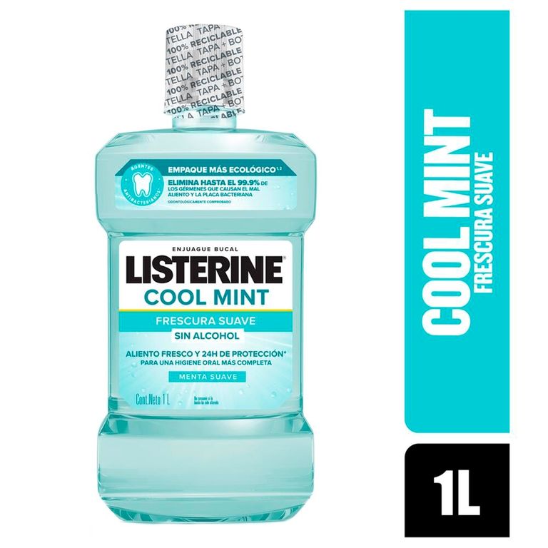 Enjuague Bucal Listerine Cool Mint Zero Botella 1 L