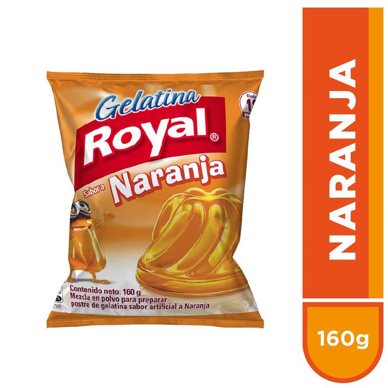 Gelatina Royal Sabor Naranja Bolsa 160 g
