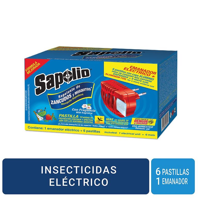 Set Repelente Eléctrico Sapolio + 6 Pastillas