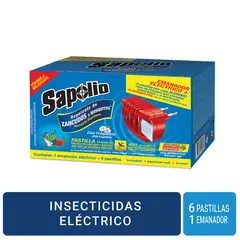 SAPOLIO - Set Repelente Eléctrico Sapolio + 6 Pastillas