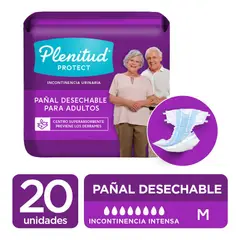 PLENITUD - Pañal Para Adulto Protect Talla M Empaque 20 Und