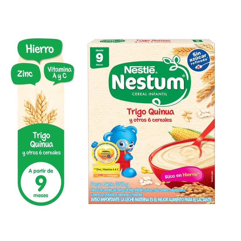 Cereal Infantil Nestum Probióticos 8 Cereales Caja 350 g
