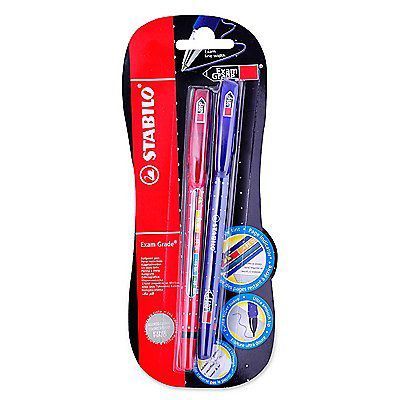 Lápiceros Stabilo Exam Colores Azul Y Rojo Empaque 2 Und