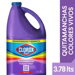 CLOROX - Quitamanchas Ropa Colores Vivos Sín Lejía Botella 3.78 L
