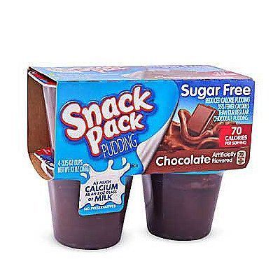 Pudín Snack Pack Chocolate Sin Azúcar Empaque 4 Und