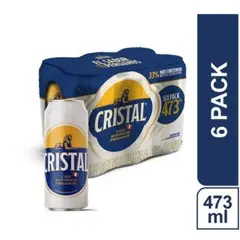 CRISTAL - Cerveza Cristal Sixpack Lata 473 mL