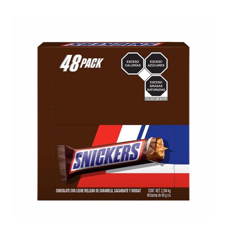 Barra de Chocolate Snickers Display 48 Und