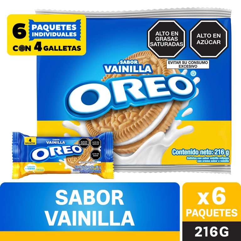Galleta Oreo Vainilla Sixpack 216 g