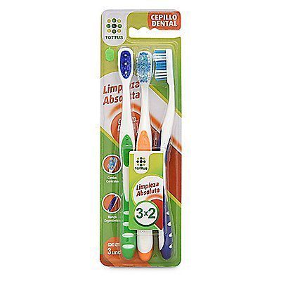 Cepillo Dental Tottus Limpieza Absoluta Empaque 3 Und