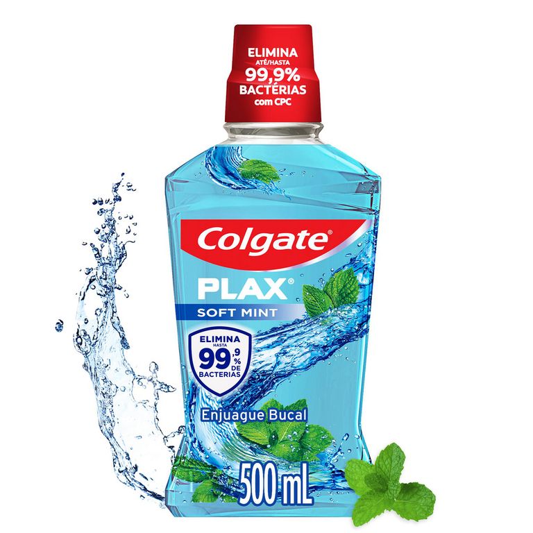 Enjuague Bucal Colgate Plax Soft Mint Botella 500 mL