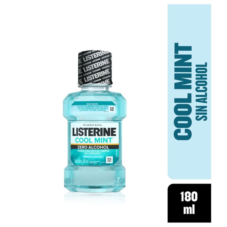Enjuague Bucal Listerine Cool Mint Zero Botella 180 mL