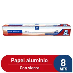 TOTTUS - Papel Aluminio con Sierra Tottus Rollo 8m