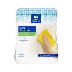 TOTTUS - Paño Secatodo Pack 4 Und