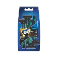 TOTTUS - Máquina De Afeitar Hombre 3 Hojas Pack 4 Und