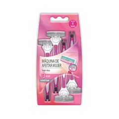TOTTUS - Máquina De Afeitar Mujer Triple Hoja Pack 4 Und