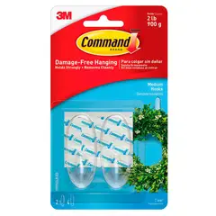 COMMAND - Gancho Command Transparente X2Un