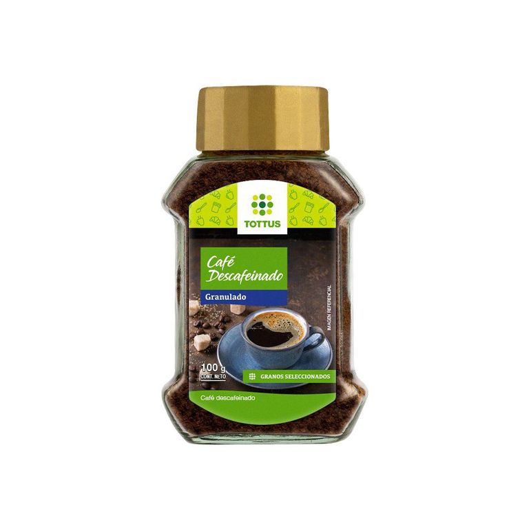 Café Instantáneo Descafeinado Tottus Envase 100 g