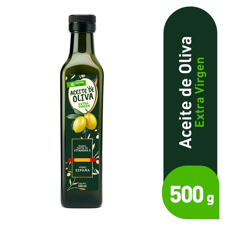 Aceite de Oliva Tottus Extra Virgen Botella 500 mL
