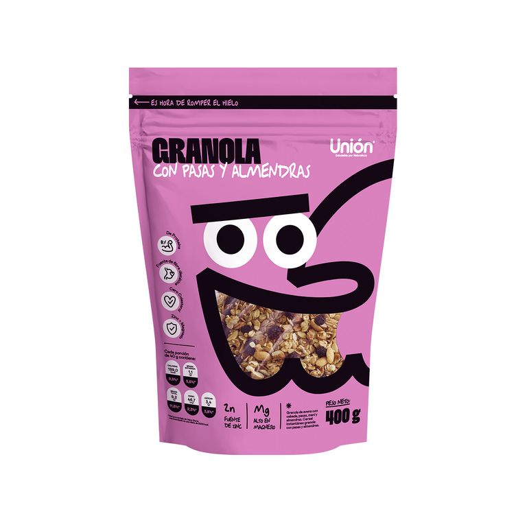 Granola Unión con Pasas y Almendras Bolsa 400 g