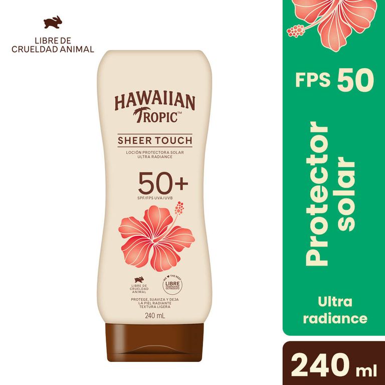 Protector Solar Hawaiian Tropic Sheer Touch SPF50 Loción Botella 240 mL