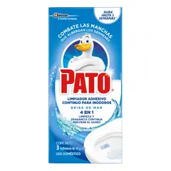 PATO - Pastilla Para Inodoro Adhesiva Aroma Brisa De Mar Paquete 3 Und