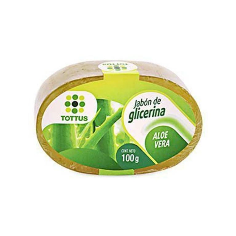 Jabón de Glicerina Tottus Aloe Vera Empaque 100 g