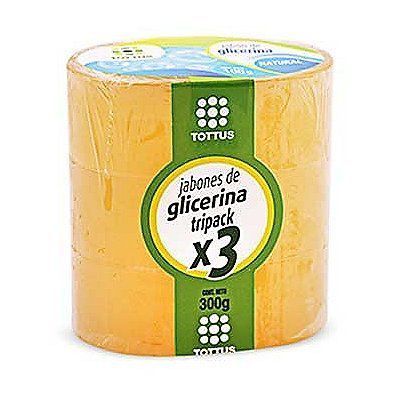 Jabón de Glicerina Tottus Natural Empaque 3 Und