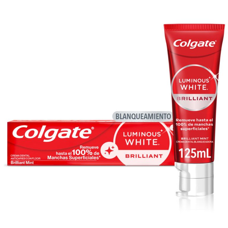 Crema Dental Blanqueadora Colgate Luminous White Caja 125 mL