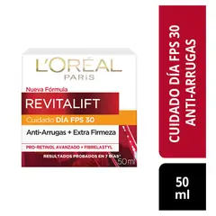 LOREAL PARIS - Crema Facial Loreal Paris Revitalif Antiarrugas Extra Firmeza Envase 50 mL
