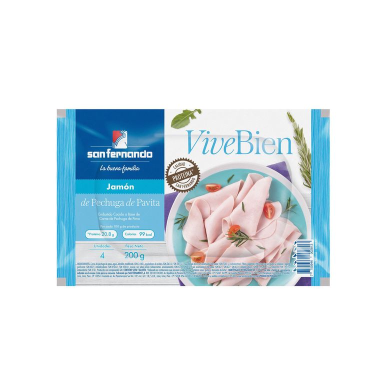 Jamón Pecho Pavita San Fernando 200 g
