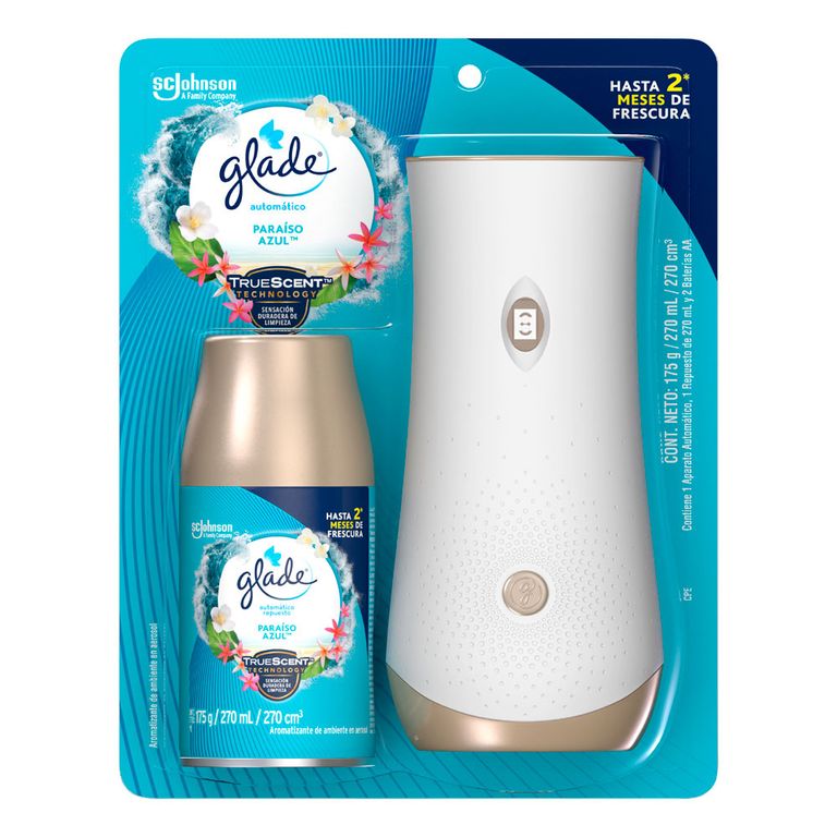 Repuesto Automático Glade Paraíso Azul Envase 270 mL