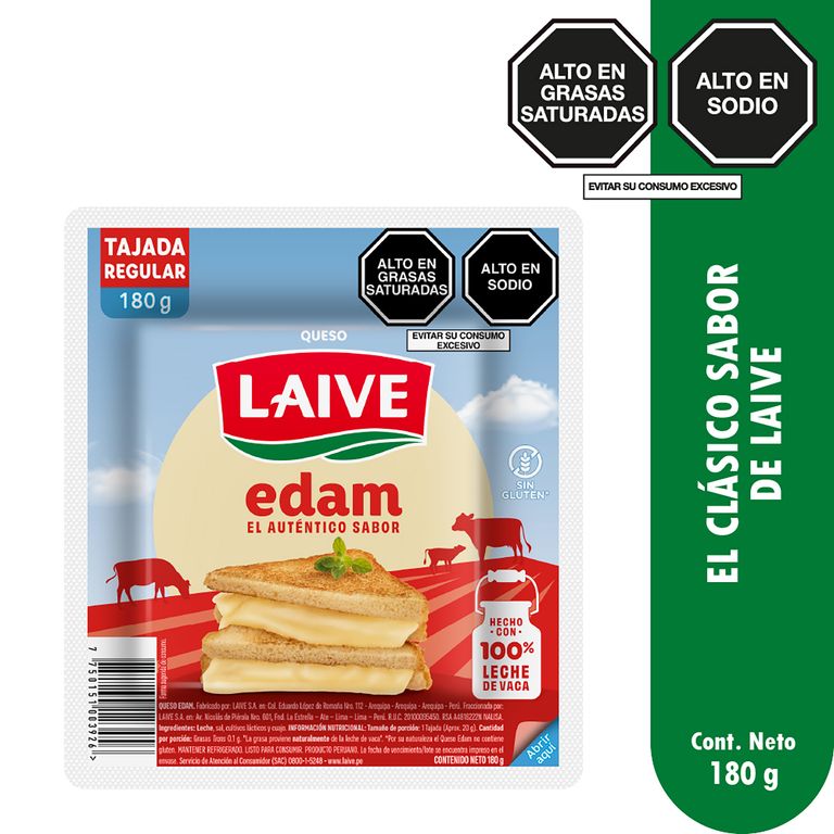 Queso Edam Laive Empaque 180 g