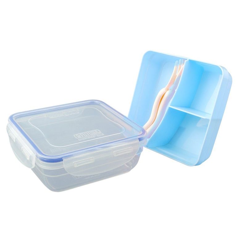 Set Aliment Viaje Taper 3 Divisiones + Cubiertos Niño