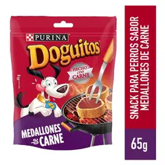 DOGUITOS - Snack para perro Doguitos sabor Medallones de Carne de 65gr