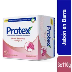 PROTEX - Jabón Barra Protex Nutri Protect Omega3 Pack 3 Empaques 110 g