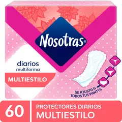 NOSOTRAS - Protectores Diarios Nosotras Multiestilos Empaque 60 Und