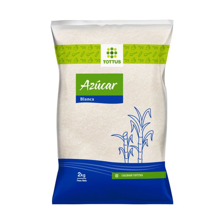 Azúcar Blanca Tottus Bolsa 2 Kg