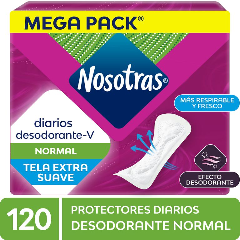 Protectores Diarios Nosotras Desodorante Normal Empaque 120 Und