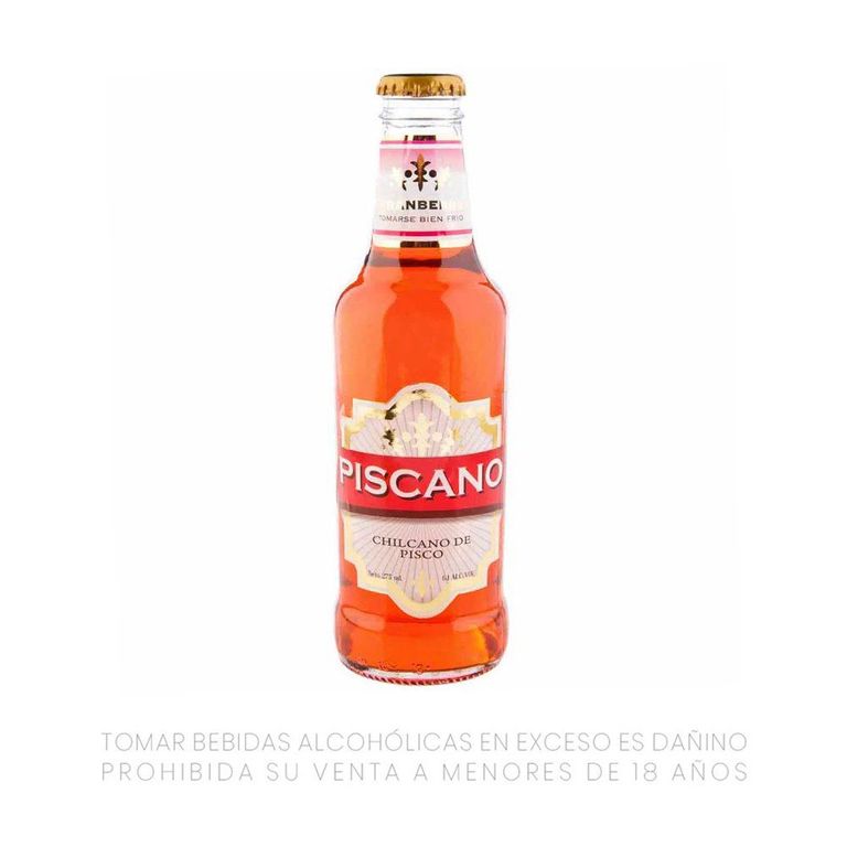 Bebida RTD Piscano Cranberry Botella 275 mL