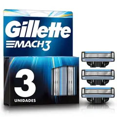 GILLETTE - Cartucho de Afeitar Gillette Mach3 Base Caja 3 Und