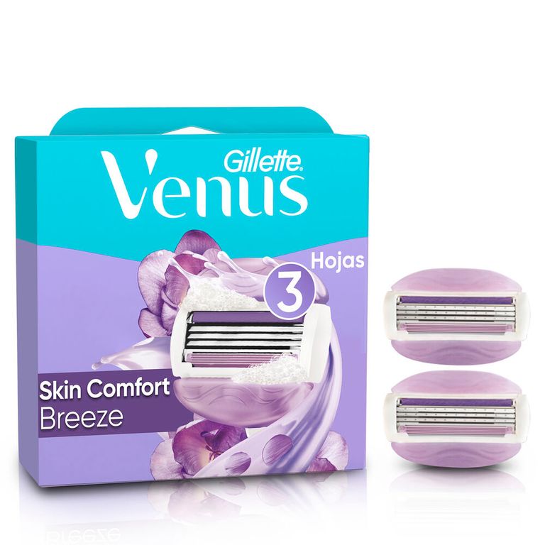 Repuesto Máquina De Afeitar Mujer Gillette Venus Ultra Comfort Breeze Caja 2 Und