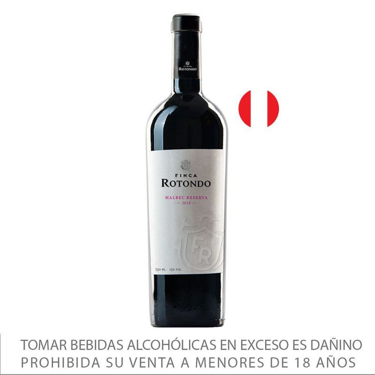 Vino Finca Rotondo Malbec Reserva Botella 750 mL